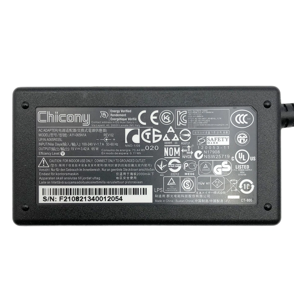 Genuine Chicony AC Power Adapter for Acer CPA09-A065N1 Battery Charger - Image 2 of 4
