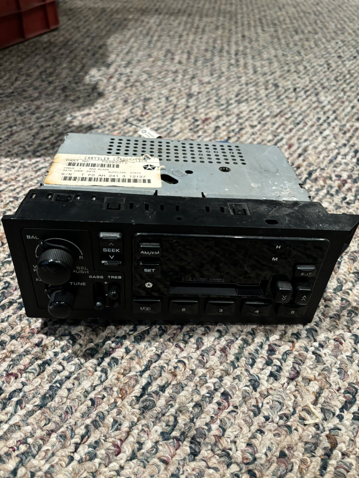 Chrysler Dodge Factory OEM Car Radio Am FM Cassette Player Pn 