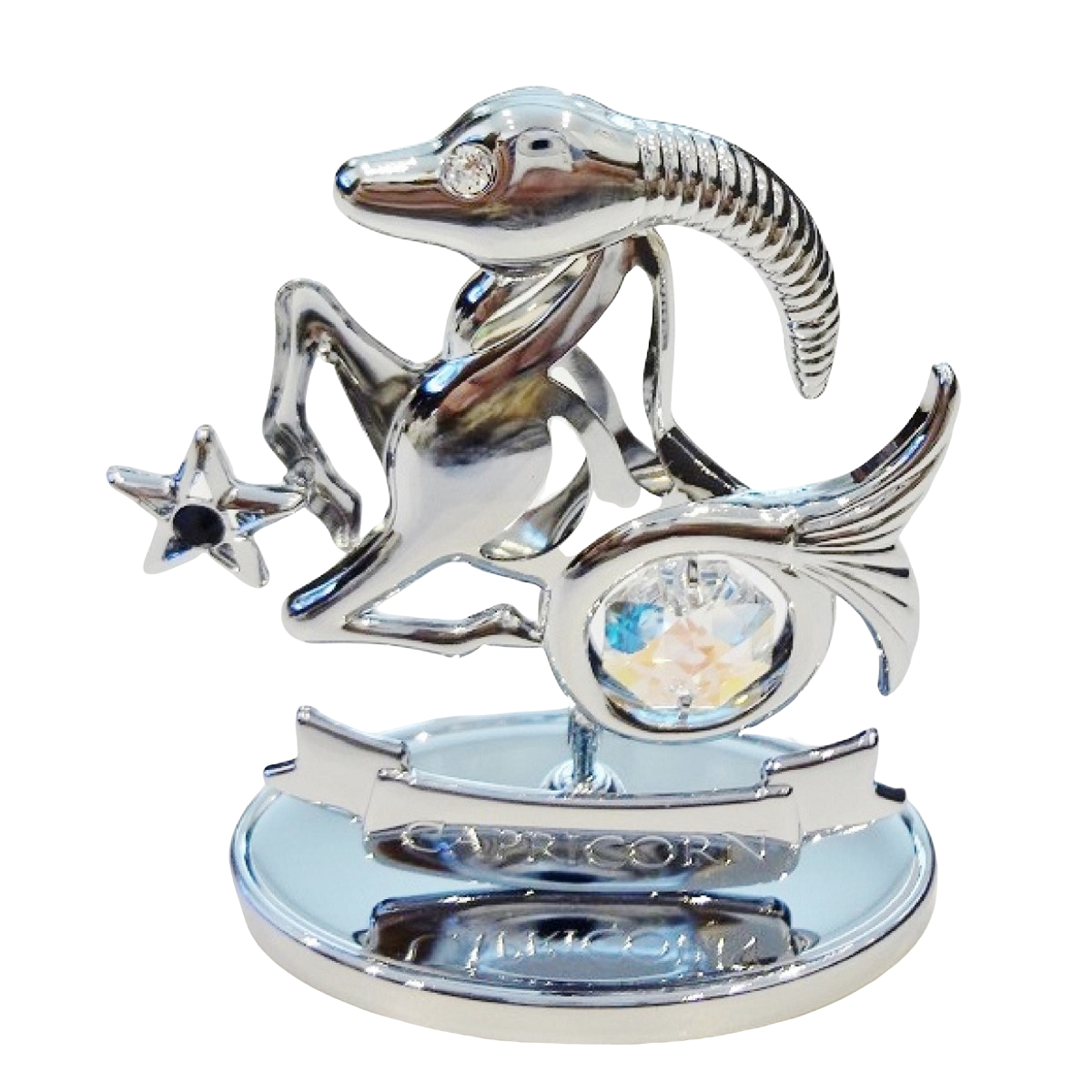 Crystocraft Zodiac Capricorn Crystal Ornament With Swarovski Elements Gift Boxed