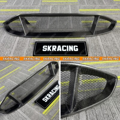 For Ford Mondeo Fusion 19-20 Carbon Fiber Glossy Black Front Bumper Upper Grille