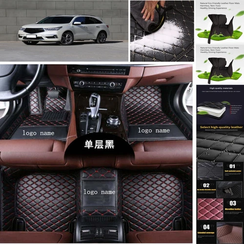 For Acura MDX RDX Car Floor Mats Cargo Liners Custom All Weather PU Leather Mats - Imagen 10 de 31