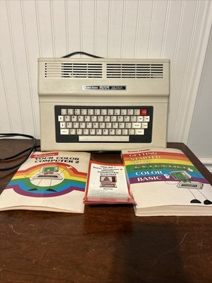 Radio Shack TRS-80 64K Color Computer 2 With Manuals Untested For Parts