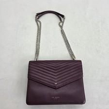 Ted Baker Kalila Leather Envelope Bag Dark Maroon Crossbody 24 cm x 18 cm x 7 cm