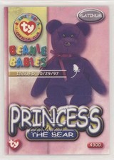 1999 Ty Beanie Babies Platinum Edition Princess the Bear #4300 3c7