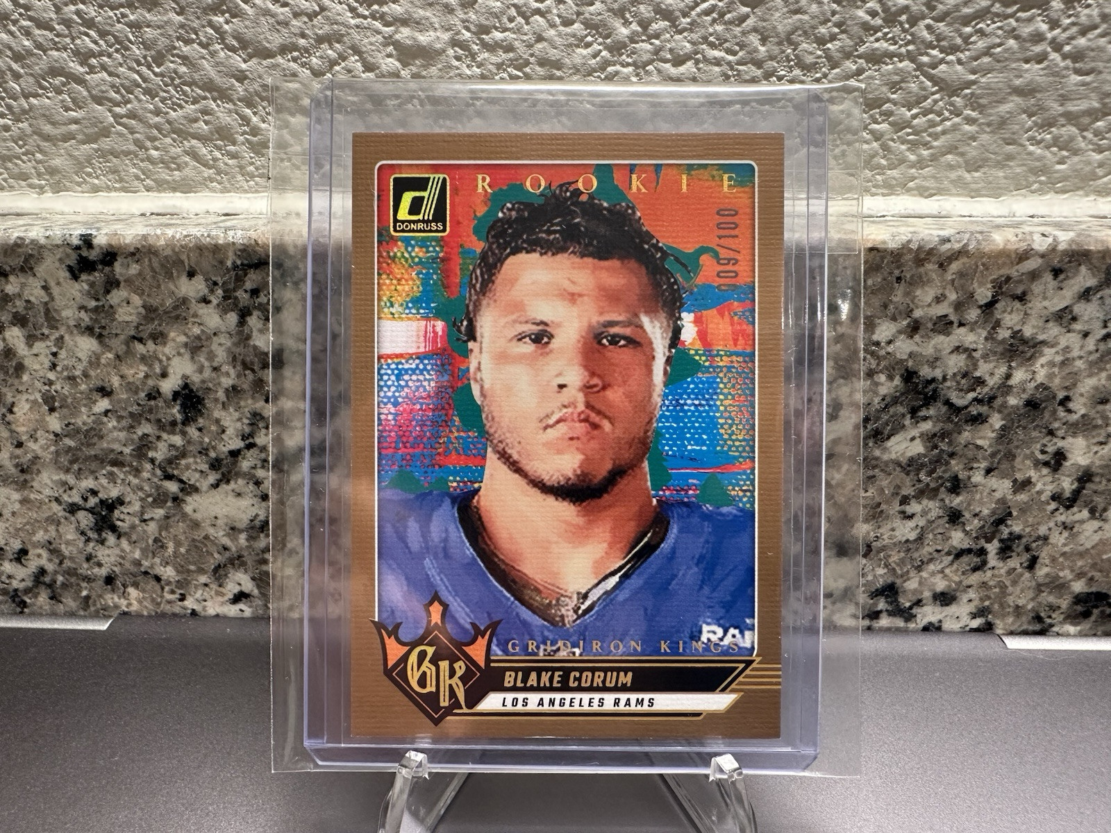 2024 Panini Donruss Gridiron Kings Blake Corum /100 Los Angeles Rams Rookie (RC)