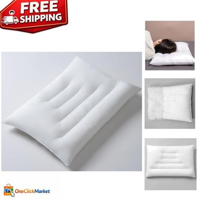 Ultra-Low Flat Pillows 1 Pack - Queen Size 2.5'' Down Alternative for Cozy Sleep
