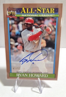 Topps 2026 Baseball 1991 All-Stars Auto Ryan Howard Phillies #91AS-RH 41/50