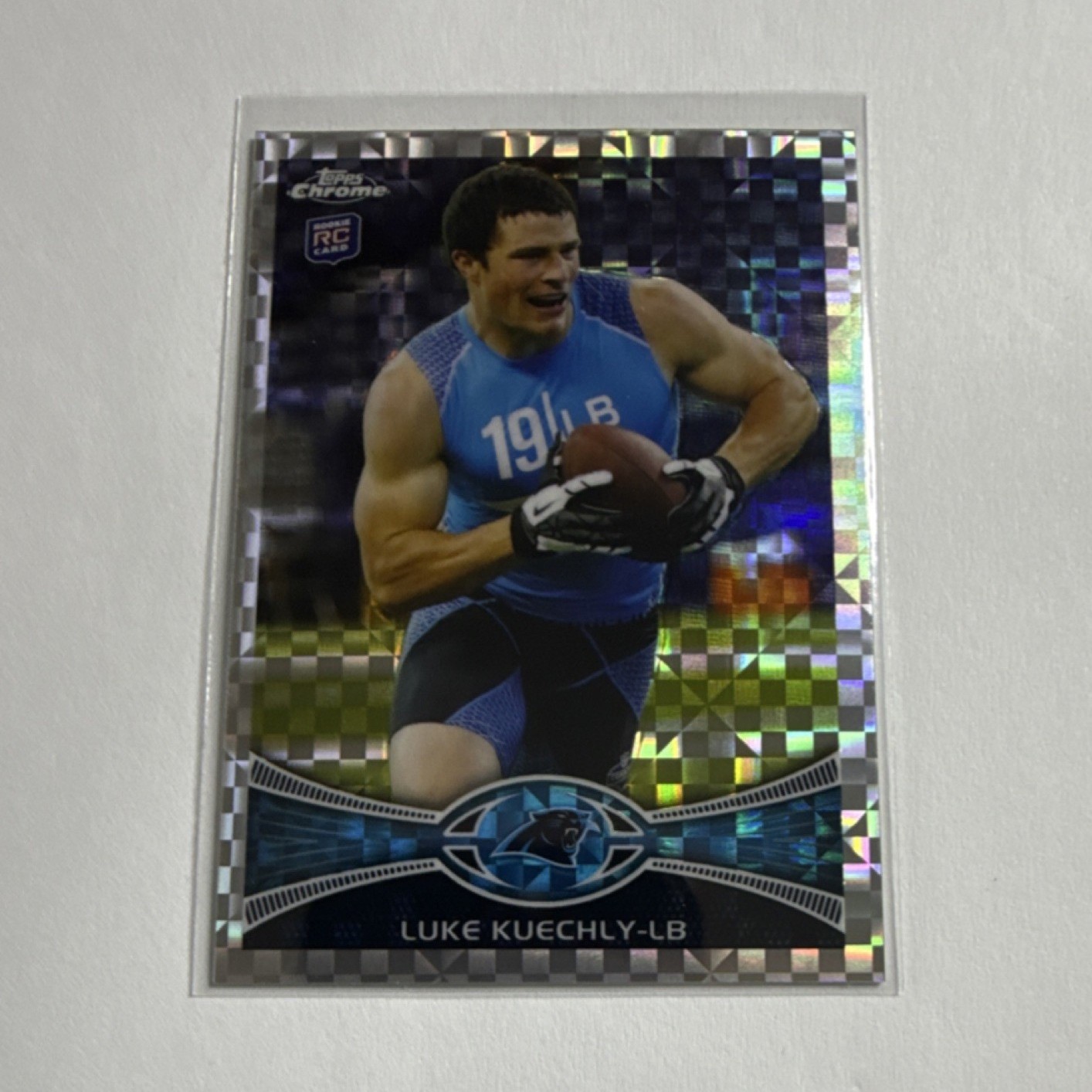 Luke Kuechly Topps Chrome 2012 Rookie X-Fractor Card #45 Panthers NFL Football