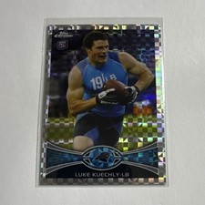 Luke Kuechly Topps Chrome 2012 Rookie X-Fractor Card #45 Panthers NFL Football. rookie card picture