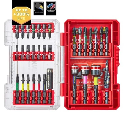 GEINXURN 32Tlg Ultra Impact Schlagschrauber Bit Set magnetisch + Stecknuss & Stufenbohrer