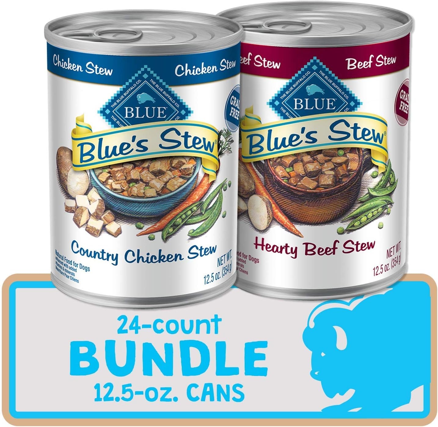 Blue Buffalo Blue's Stew Grain Free Natural Adult Wet Dog Food, Chicken Stew