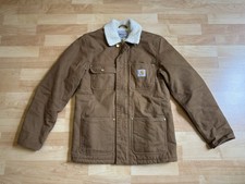 Mens Carhartt Wip Sherpa Lined Fairmount Chore Coat - Size Xs Tan Duck Canvas Mens Carhartt Wip Sherpa Lined Fairmount Chore Coat - Size Xs Tan Duck Canvas