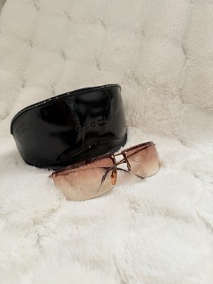 Gucci Brown Gradient Shield Sunglasses with Black Case Gucci sunglasses shield brown - Gem main image 2