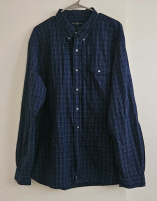Ralph Lauren Mens Shirt Size XXL Blue Plaid Lightweight Performance Slim Fit NWT