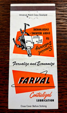 Vintage Matchbook: Farval Lubricants, Eaton Mfg Co, Cleveland, OH