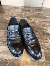 Gucci Black Leather Horsebit Men's Size 8.5D Slip On Dress Shoes