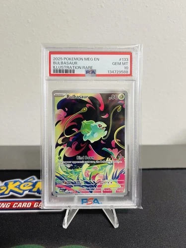 2025 POKEMON MEG EN-MEGA EVOLUTION ILLUSTRATION RARE #133 BULBASAUR PSA 10