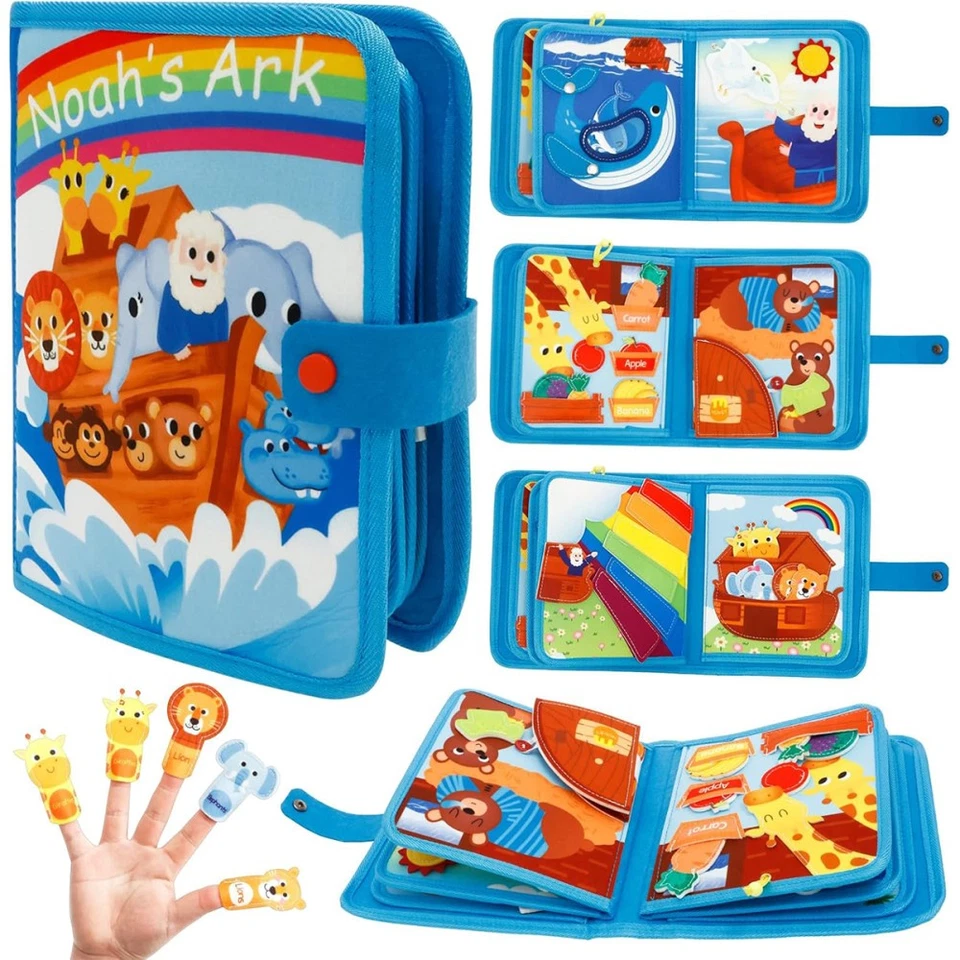 Quiet Book 3D Filz Busy Board Lernen Montessori Spielzeug Pädagogische Stoffbuch - Bild 2 von 4