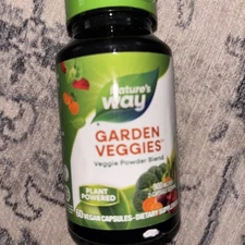 Nature's Way Garden Veggies -  exp 2027 - 60 Vegan Capsules