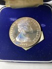 1973 COOK ISLANDS ELIZABETH II Coronation Proof  Silver 2 Dollars Coin   patina. — photo 2