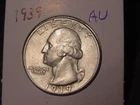 1939 WASHINGTON QUARTER AU BETTER DATE FREE SHIPPING