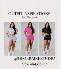 Women s Summer 2-piece Outfit Set Crop Tank Top With Shorts.
