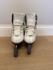 Riedell Emerald Model 119W Ladies Size 5. 5 Womens White Ice Skates Luna Blades