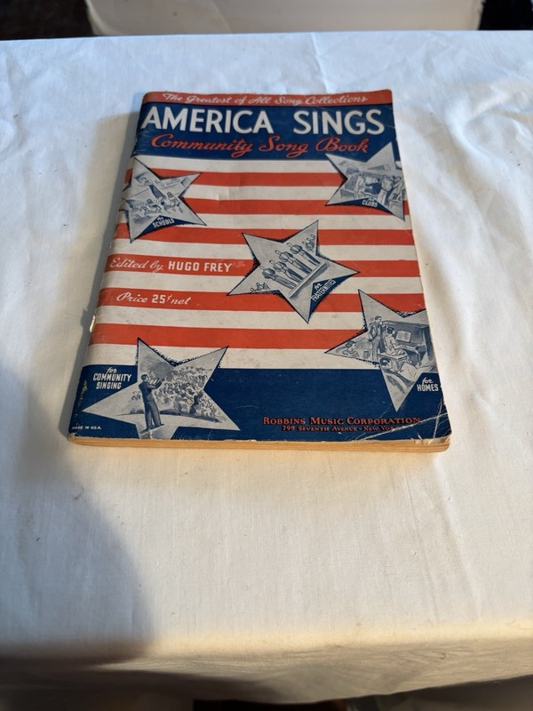 1935 America Sings Community Song Book Robbins Edition Softcover