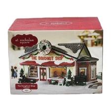 St Nicholas Square The Doughnut Shop Christmas Village Collection / Original Box