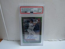 PSA 10 2024 Bowman Draft Travis Bazzana Chrome 1st Bowman Green Auto 58/99