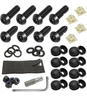 42X Anti Theft License Plate Screws Stainless Steel Bolts Caps Car Fasteners Kit