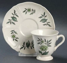 Wedgwood Green Leaf  Demitasse Cup & Saucer 1236038