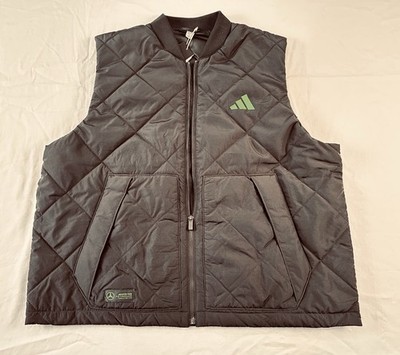 adidas Mercedes AMG Petronas F1 Team Quilted Vest Mens Size Large JX8773