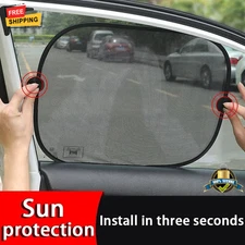 2 pcs Universal Car Sunshade Cover Anti-UV Folding Windshield Window Visor Set