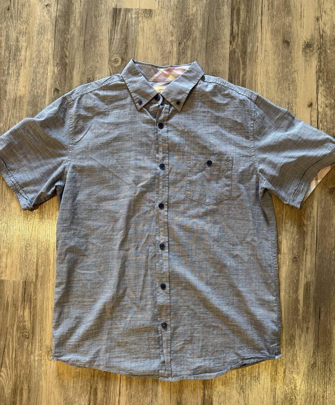 Weatherproof Blue Button Down Large - image 1