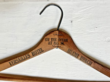 Vintage VERSAILLES Hotel Miami Beach Florida Wooden Clothing Hanger Rare HTF