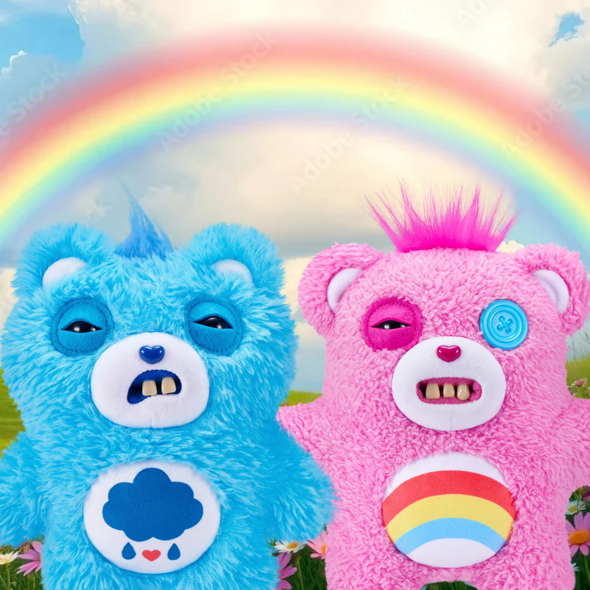 SHIP ZURU Fuggler x Care Bears GRUMPY BEAR Funny Collectible