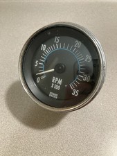 Vintage Stewart Warner Rpm Tachometer Gauge 0-35 Stewart Warner Gauge 829859