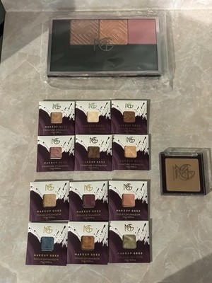 Makeup Geek bundle w/ 12 shadows, 1 blush, 1 bronzer, 2 highlighters, free bonus
