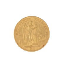 1877 France Gold 20 Francs Lucky Angel Gold Coin 90% Fine Gold