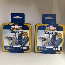 2 Pack Marvel Spidey and His Amazing Friends 21pc First Aid Kit Tin Smart Care