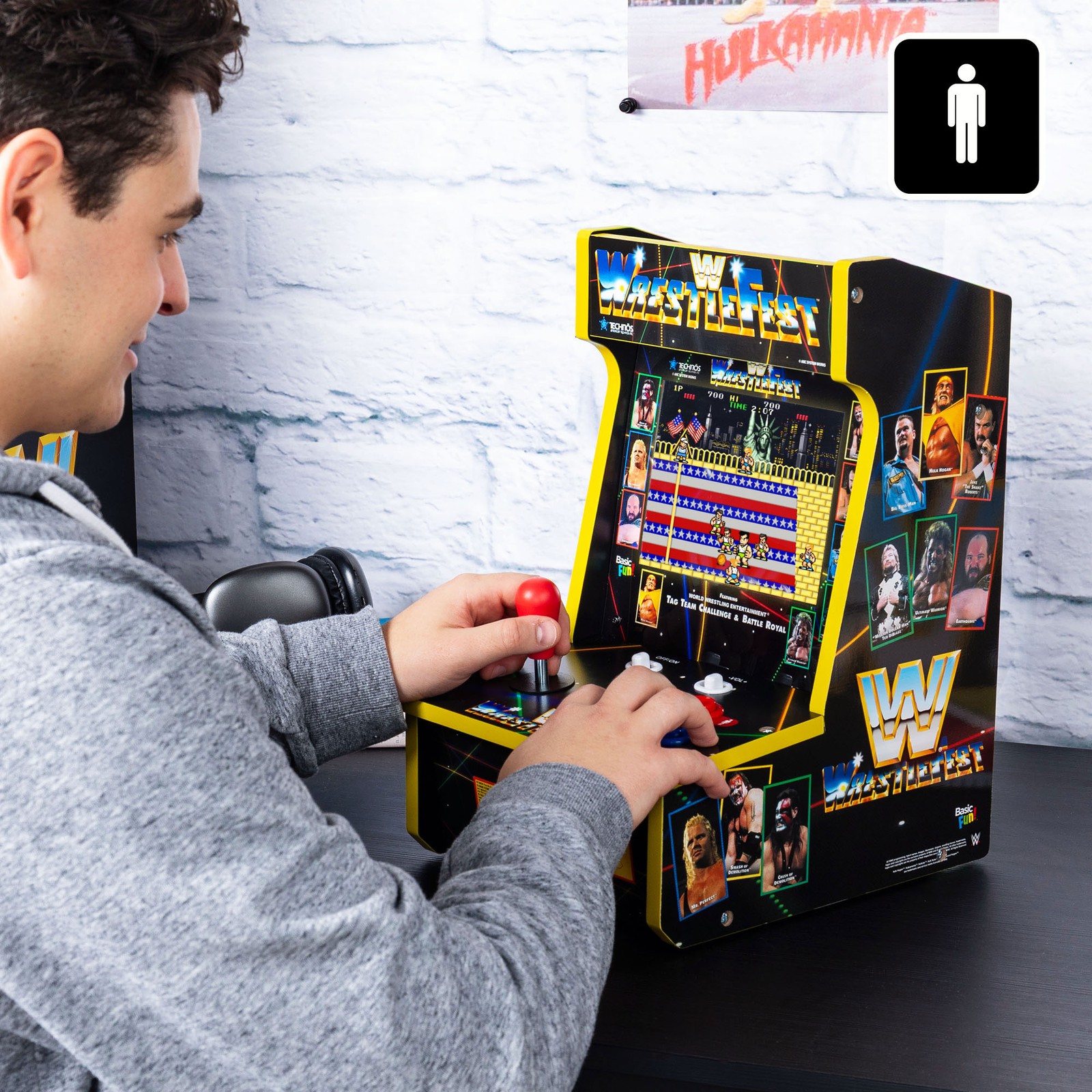 Juego de arcade clásicos WWE serie counter con pantalla de cristal líquido de 8" y 4 juegos, imagen 8