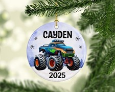 Monster Truck Personalized Christmas Ornaments Truck Christmas Eve Box Filler...