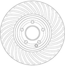 2x Brake disc Vented DF6195S TRW for MERCEDES-BENZ SLK C-CLASS E-CLASS SLC