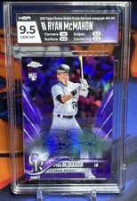 Ryan McMahon- 2018 Topps Chrome RC Auto Purple Refractor #/250 Yankees- HGA 9.5
