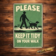 Clean Up After Your Dog Aluminum Tin Sign 8x12 Outdoor Garden Plaque