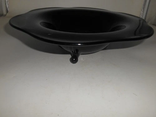 Nice Nice LE Smith Mount Pleasant Black Amethyst depression 3 Toed 12" Bowl