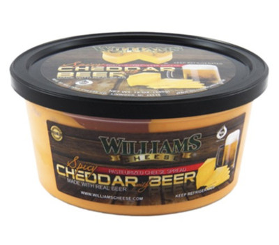 Williams Cheese Spicy Cheddar w/ Beer Spread 12oz (Pack of 2)