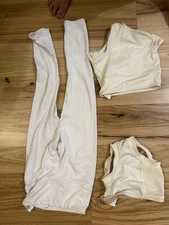 Tiger Friday Dancewear White Pants & Ivory Bottoms Size CXL Child XL