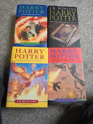 Harry Potter Books Bundle Bloomsbury First Editions Set of 4 all with Signature